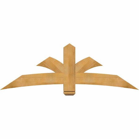 Ekena Millwork Davenport Rough Sawn Timber Gable Bracket, Western Red Cedar, 72"W x 24"H x 4"D x 6"F, 8/12 Pitch GBW072X24X0406DAV00RWR